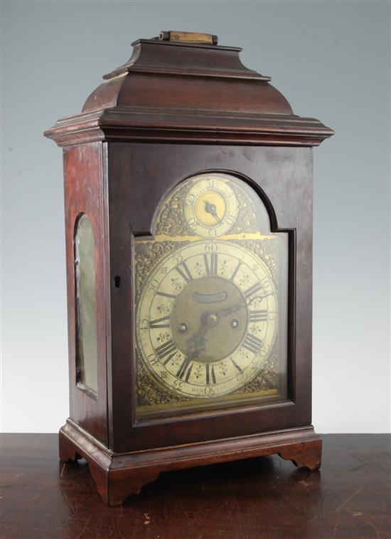 David Gordon of Dublin. A George III twin fusee bracket clock movement and dial, 19in.